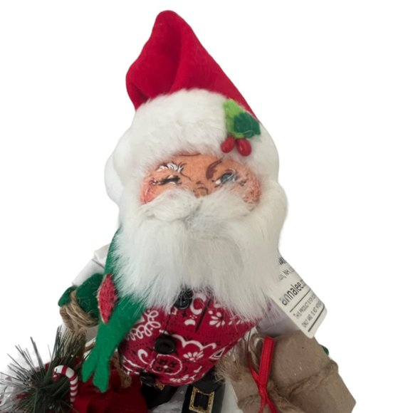Annalee 9" Rustic Yuletide Santa & Sack W/Original Tag - Picture 3 of 16